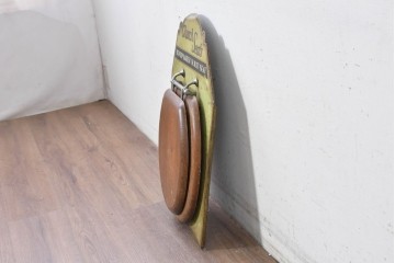 イギリスアンティーク　木製便座が付いた遊び心あふれる看板　(R-088963)