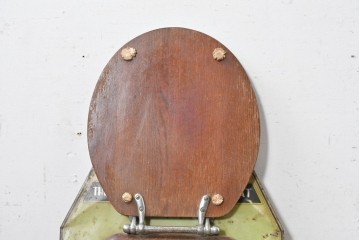 イギリスアンティーク　木製便座が付いた遊び心あふれる看板　(R-088963)