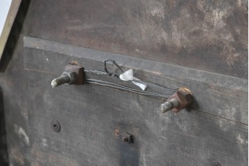 イギリスアンティーク　木製便座が付いた遊び心あふれる看板　(R-088963)