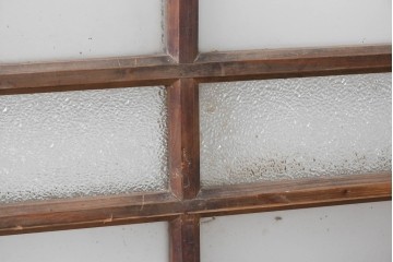 ヴィンテージ建具　昭和中期　レトロなガラス窓2枚セット　(R-088970)