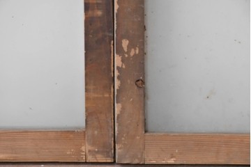ヴィンテージ建具　昭和中期　レトロなガラス窓2枚セット　(R-088970)