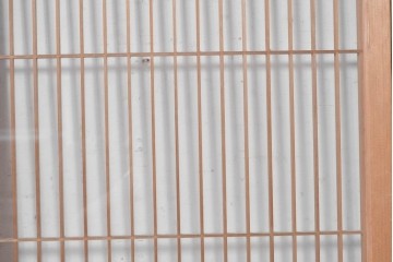 ヴィンテージ建具　昭和後期　組子細工が映える片面ガラス書院窓4枚セット　(R-088973)