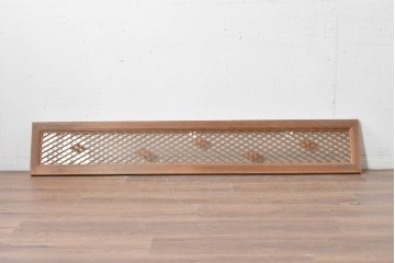 ヴィンテージ建具　昭和後期　片面ガラス　幾何学的な組子が美しい欄間1枚　(R-088974)