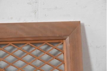 ヴィンテージ建具　昭和後期　片面ガラス　幾何学的な組子が美しい欄間1枚　(R-088974)