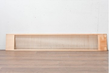 ヴィンテージ建具　昭和後期　すっきりとした縦格子が上品な筬欄間1枚　(R-088976)