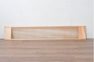 ヴィンテージ建具　昭和後期　すっきりとした縦格子が上品な筬欄間1枚　(R-088976)