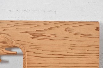 ヴィンテージ建具　昭和後期　鶴松図の彫刻があしらわれた彫刻欄間2枚セット　(R-088979)