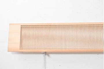 ヴィンテージ建具　昭和後期　端正な縦格子が美しい筬欄間2枚セット　(R-088980)