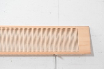 ヴィンテージ建具　昭和後期　端正な縦格子が美しい筬欄間2枚セット　(R-088980)
