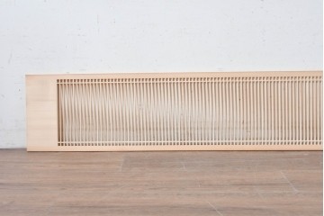 ヴィンテージ建具　昭和後期　端正な縦格子が美しい筬欄間2枚セット　(R-088980)