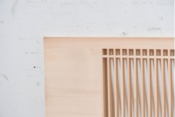 ヴィンテージ建具　昭和後期　端正な縦格子が美しい筬欄間2枚セット　(R-088980)