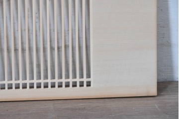 ヴィンテージ建具　昭和後期　端正な縦格子が美しい筬欄間2枚セット　(R-088980)
