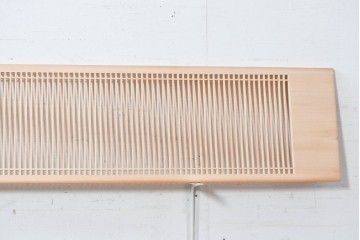 ヴィンテージ建具　昭和後期　端正な縦格子が美しい筬欄間2枚セット　(R-088980)