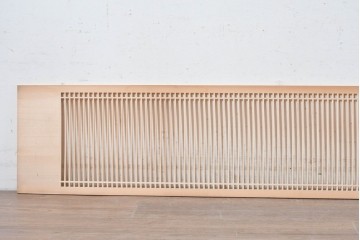 ヴィンテージ建具　昭和後期　端正な縦格子が美しい筬欄間2枚セット　(R-088980)