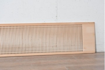 ヴィンテージ建具　昭和後期　端正な縦格子が美しい筬欄間2枚セット　(R-088980)