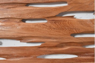 ヴィンテージ建具　昭和後期　屋久杉　節穴を活かしたデザインが味わい深い欄間2枚セット　(R-088984)