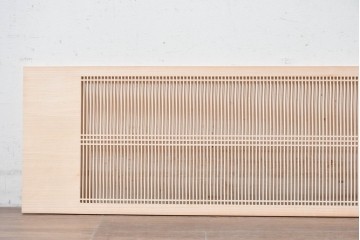 ヴィンテージ建具　昭和後期　職人技が光る細密な筬欄間2枚セット　(R-088993)