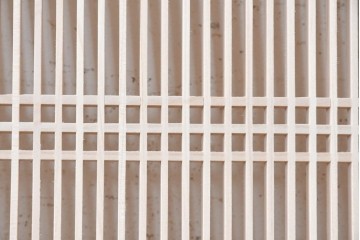 ヴィンテージ建具　昭和後期　職人技が光る細密な筬欄間2枚セット　(R-088993)