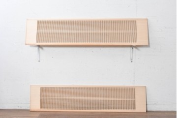 ヴィンテージ建具　昭和後期　職人技が光る細密な筬欄間2枚セット　(R-088993)
