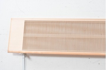 ヴィンテージ建具　昭和後期　職人技が光る細密な筬欄間2枚セット　(R-088993)