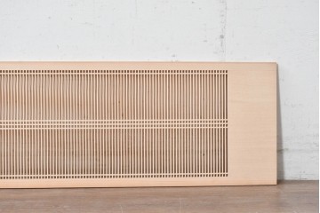 ヴィンテージ建具　昭和後期　職人技が光る細密な筬欄間2枚セット　(R-088993)