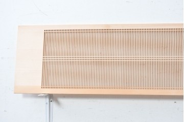 ヴィンテージ建具　昭和後期　職人技が光る細密な筬欄間2枚セット　(R-088994)