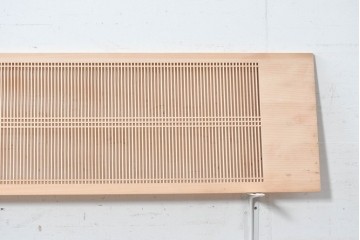 ヴィンテージ建具　昭和後期　職人技が光る細密な筬欄間2枚セット　(R-088994)