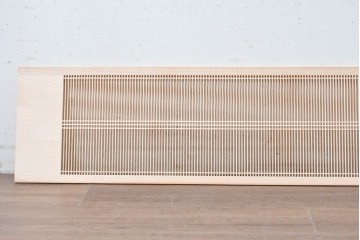ヴィンテージ建具　昭和後期　職人技が光る細密な筬欄間2枚セット　(R-088994)