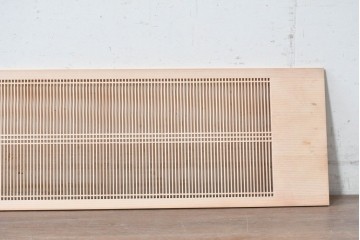 ヴィンテージ建具　昭和後期　職人技が光る細密な筬欄間2枚セット　(R-088994)