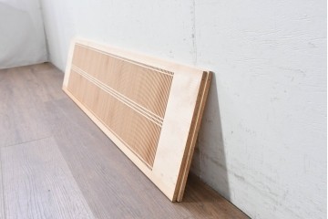 ヴィンテージ建具　昭和後期　職人技が光る細密な筬欄間2枚セット　(R-088994)