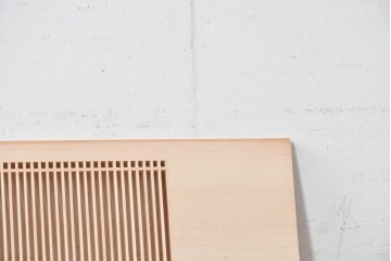 ヴィンテージ建具　昭和後期　職人技が光る細密な筬欄間2枚セット　(R-088995)