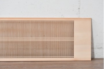 ヴィンテージ建具　昭和後期　職人技が光る細密な筬欄間2枚セット　(R-088995)