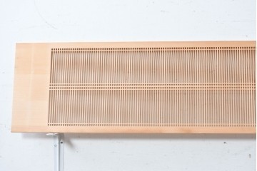 ヴィンテージ建具　昭和後期　職人技が光る細密な筬欄間2枚セット　(R-088995)