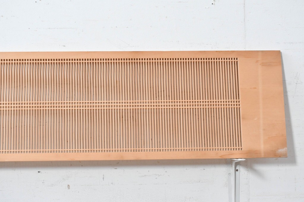 ヴィンテージ建具　昭和後期　職人技が光る細密な筬欄間2枚セット　(R-088995)