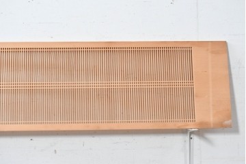 ヴィンテージ建具　昭和後期　職人技が光る細密な筬欄間2枚セット　(R-088995)
