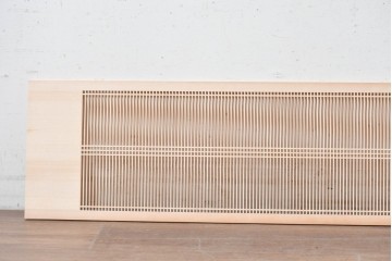 ヴィンテージ建具　昭和後期　職人技が光る細密な筬欄間2枚セット　(R-088996)