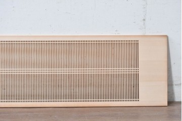 ヴィンテージ建具　昭和後期　職人技が光る細密な筬欄間2枚セット　(R-088996)