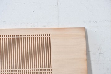 ヴィンテージ建具　昭和後期　職人技が光る細密な筬欄間2枚セット　(R-088996)