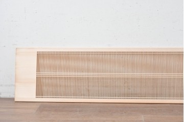 ヴィンテージ建具　昭和後期　職人技が光る細密な筬欄間2枚セット　(R-088996)