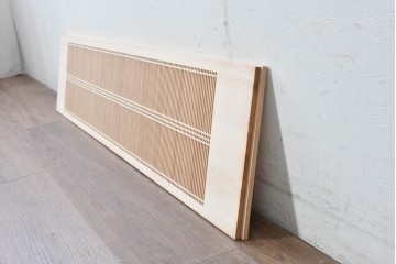 ヴィンテージ建具　昭和後期　職人技が光る細密な筬欄間2枚セット　(R-088996)