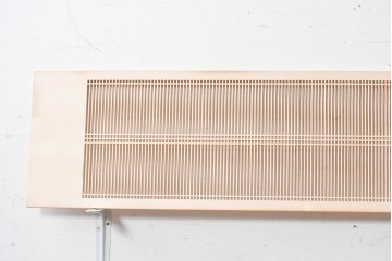 ヴィンテージ建具　昭和後期　職人技が光る細密な筬欄間2枚セット　(R-088997)