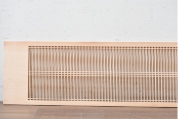 ヴィンテージ建具　昭和後期　職人技が光る細密な筬欄間2枚セット　(R-088997)
