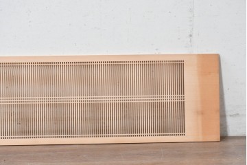 ヴィンテージ建具　昭和後期　職人技が光る細密な筬欄間2枚セット　(R-088997)