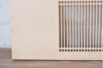 ヴィンテージ建具　昭和後期　職人技が光る細密な筬欄間2枚セット　(R-088997)