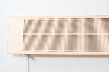 ヴィンテージ建具　昭和後期　職人技が光る細密な筬欄間2枚セット　(R-088997)