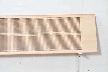 ヴィンテージ建具　昭和後期　職人技が光る細密な筬欄間2枚セット　(R-088997)