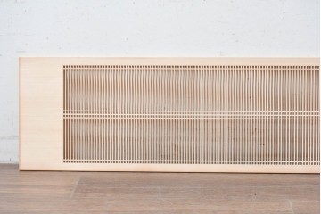ヴィンテージ建具　昭和後期　職人技が光る細密な筬欄間2枚セット　(R-088997)