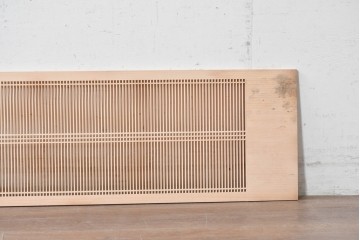 ヴィンテージ建具　昭和後期　職人技が光る細密な筬欄間2枚セット　(R-088998)