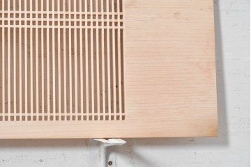 ヴィンテージ建具　昭和後期　職人技が光る細密な筬欄間2枚セット　(R-088998)