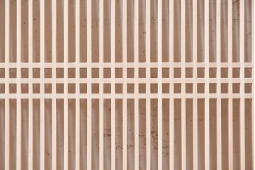 ヴィンテージ建具　昭和後期　職人技が光る細密な筬欄間2枚セット　(R-088998)